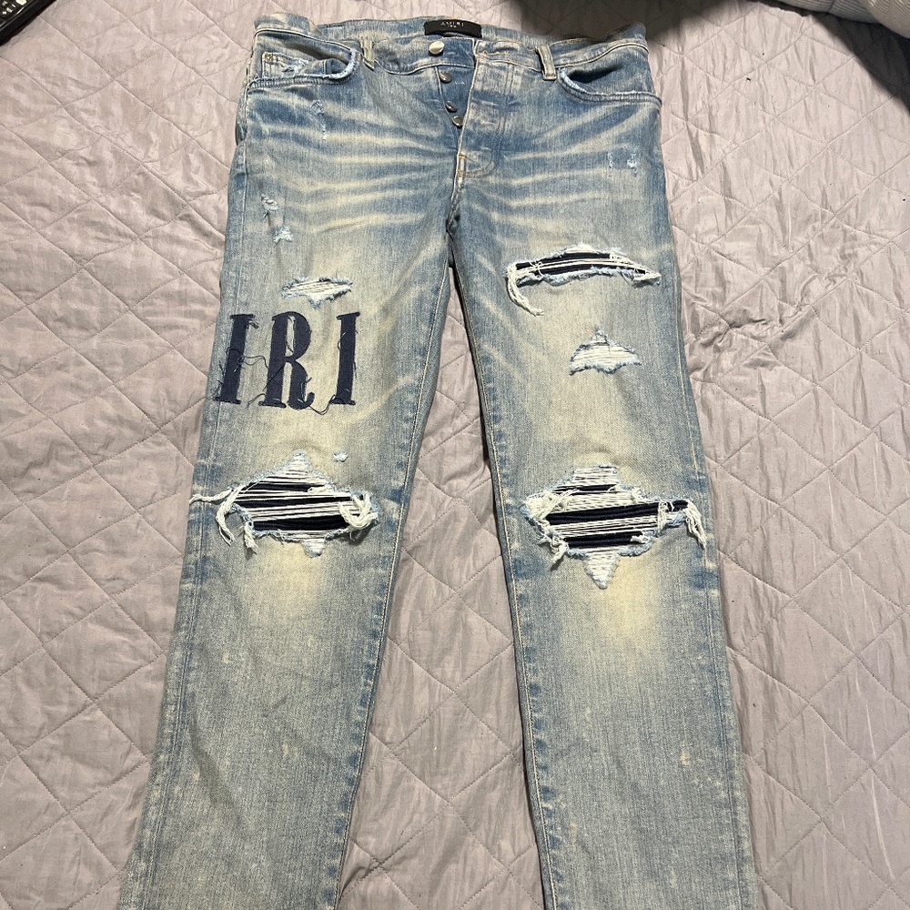 DENIM APPLIQUE LOGO JEAN  CLAY INDIGO